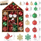 Christmas Ornament Gift Set - Red, Green & Gold