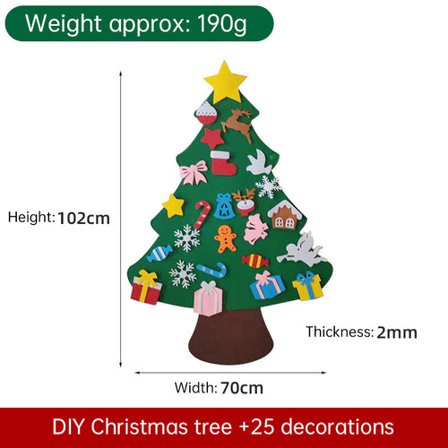 DIY Felt Christmas Tree - 25 Ornaments