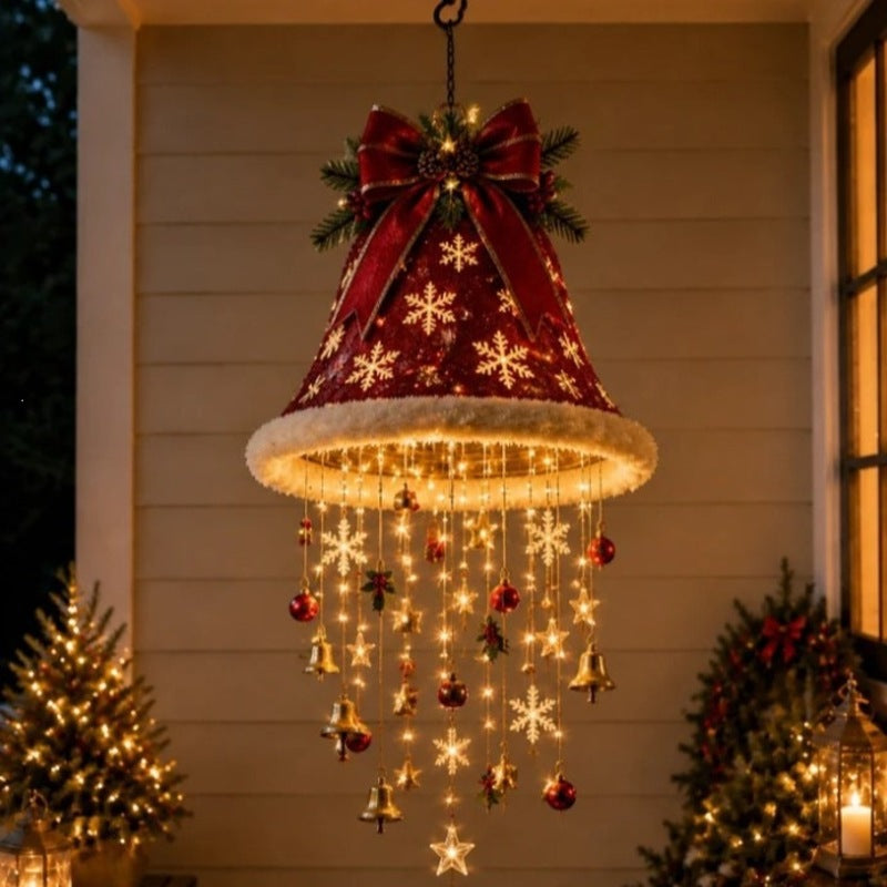 Santa Hat Hanging Light - Christmas Bells