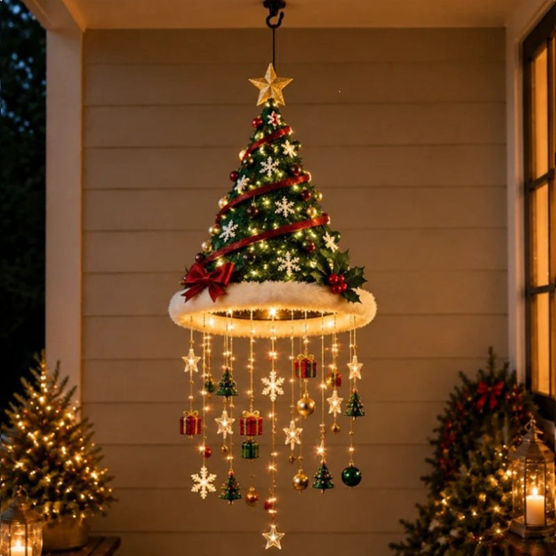 Santa Hat Hanging Light - Christmas Tree