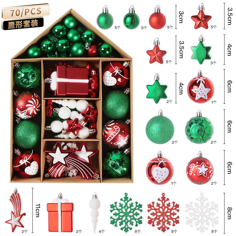 Christmas Ornament Gift Set - Red, Green & White