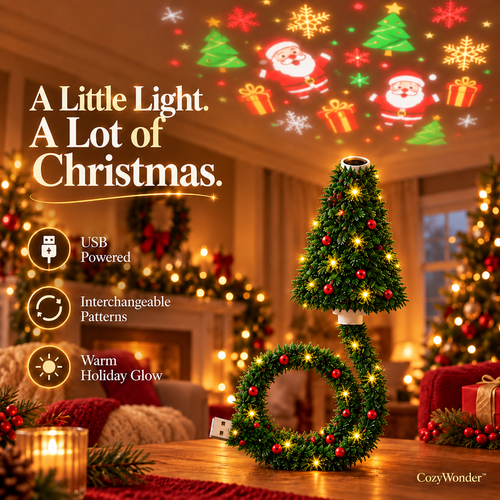 Christmas Glow Projector - 6 Festive Scenes